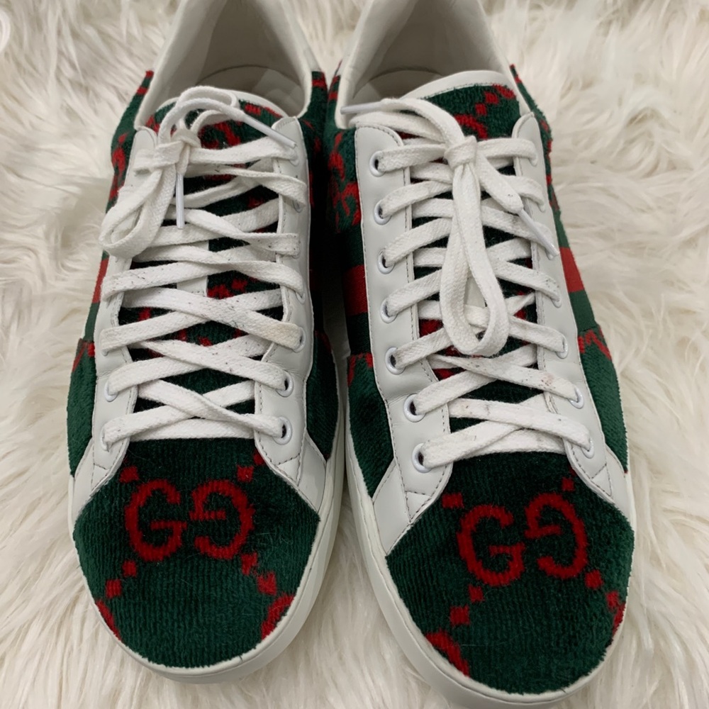 Gucci GG Wool Ace Green Sneaker
